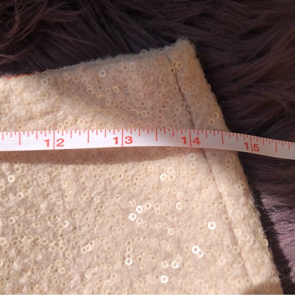 WOOL SEQUIN MINI SKIRT - Picture 9 of 11